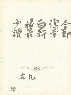 少妇白洁全文阅读最新章节