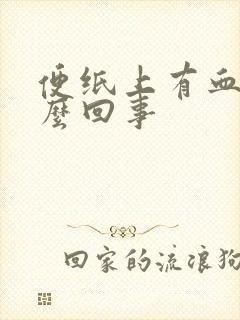 便纸上有血是怎么回事