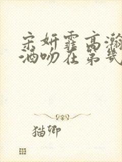 宋妍霏高瀚宇醉酒吻在第几集