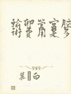 输卵管宫腔镜手术费用是多少