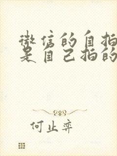 微信的自拍表情是自己拍的吗