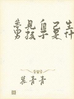 梦见自己生了个男孩子是什么征兆