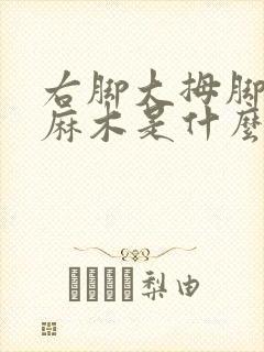 右脚大拇脚趾头麻木是什么原因引起的