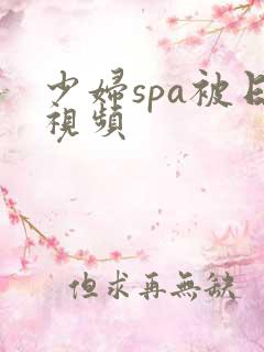 少妇spa被日视频