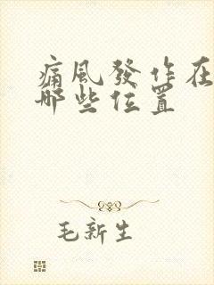 痛风发作在脚的哪些位置