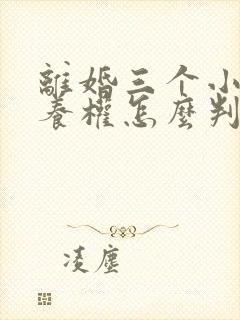 离婚三个小孩抚养权怎么判