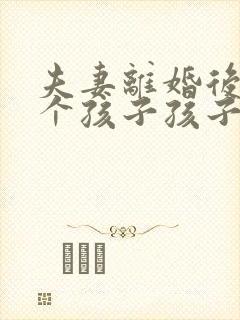 夫妻离婚后有两个孩子孩子归谁抚养