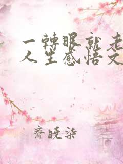 一转眼就老了的人生感悟文案