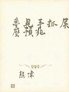 梦见手抓屎是什么预兆