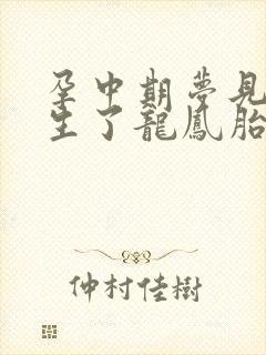 孕中期梦见自己生了龙凤胎