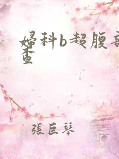 妇科b超腹部检查