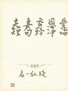 夫妻秀恩爱文案短句干净治愈