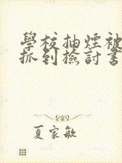 学校抽烟被教官抓到检讨书500字