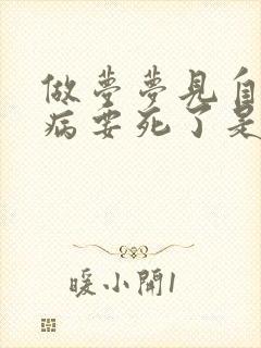 做梦梦见自己生病要死了是什么意思