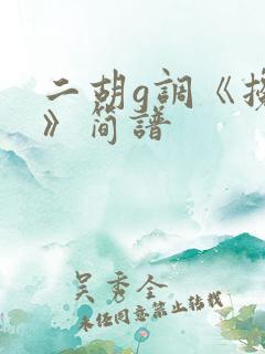 二胡g调《搀扶》简谱