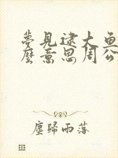 梦见逮大鱼是什么意思周公解梦