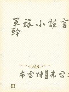 军旅小说言情高干