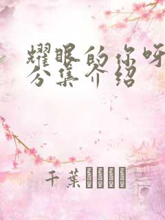 耀眼的你呀剧情分集介绍