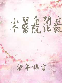 小儿自闭症去哪个医院比较好