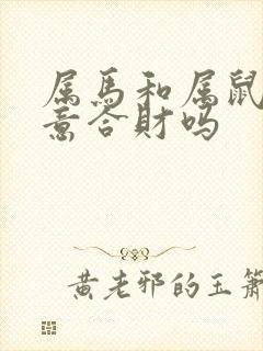 属马和属鼠做生意合财吗