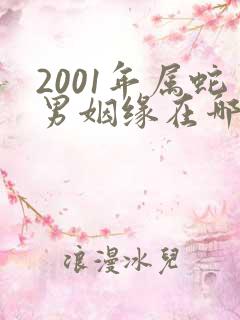 2001年属蛇男姻缘在哪方