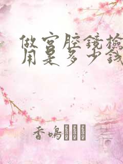 做宫腔镜检查费用是多少钱