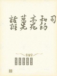 诸葛亮和司马懿谁先死的