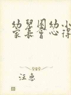 幼儿园幼小衔接家长会心得