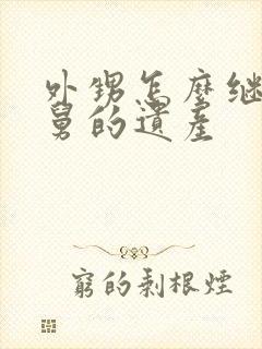 外甥怎么继承舅舅的遗产