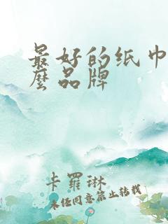 最好的纸巾是什么品牌