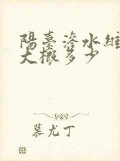 阳台渗水维修要大概多少