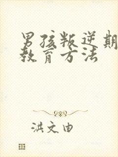 男孩叛逆期怎样教育方法