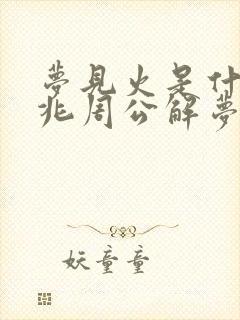 梦见火是什么预兆周公解梦