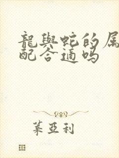 龙与蛇的属相婚配合适吗