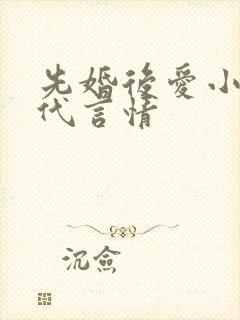 先婚后爱小说现代言情