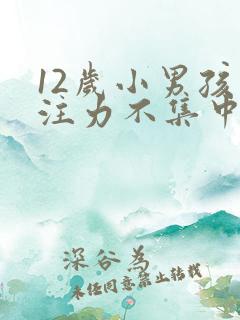 12岁小男孩专注力不集中