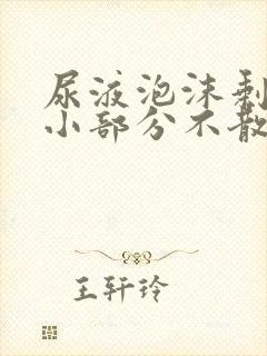 尿液泡沫剩下一小部分不散