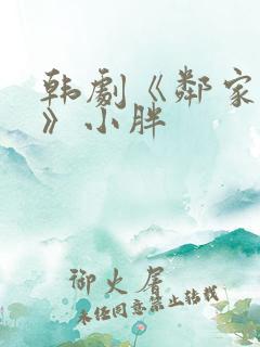 韩剧《邻家女孩》小胖