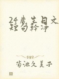 24岁生日文案短句干净