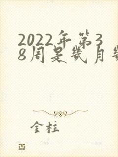 2022年第38周是几月几号