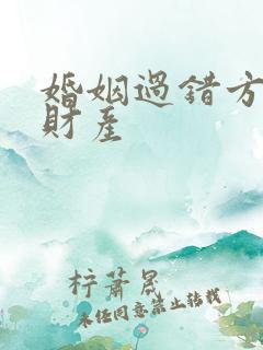 婚姻过错方分割财产