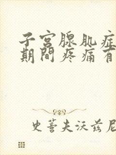 子宫腺肌症月经期间疼痛有什么缓解吗