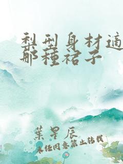 梨型身材适合穿那种裙子