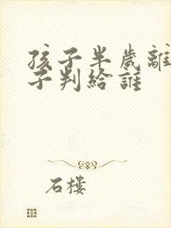 孩子半岁离婚孩子判给谁