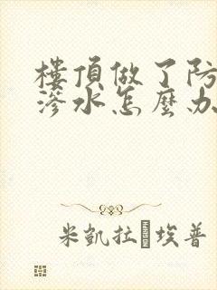 楼顶做了防水还渗水怎么办