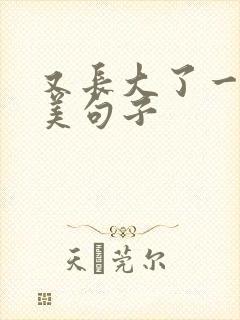 又长大了一岁唯美句子