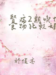 肾病2期吃什么食物比较好