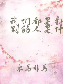 我们都是对方特别的人是什么歌