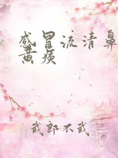 感冒流清鼻涕咳黄痰