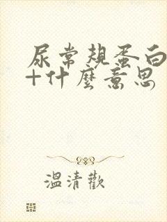 尿常规蛋白质3+什么意思